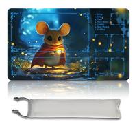 Tapis de jeu MTG MTG PlayMat - 60 cm x 35 cm, art original, tapis de jeu TCG antidérapant avec base en caoutchouc et bords cousus - Tapis de cartes Commander TCG enroulable et pliable (avec zone