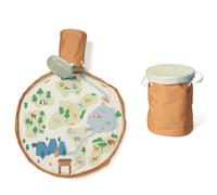 Tapis De Jeu & Panier À Jouets- Zoo Orange Naturel, Vert Et Bleu TU