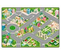 - Tapis de Jeu Petites Voitures pour Enfant - Antidérapant - Circuit de Ville - 120 x 80 cm - 801142