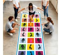 Tapis de jeu pliable en fibre de polyester, accessoire de jeu de coordination corporelle, défi d'équilibre interactif multi-personnes, portable et facile à transporter, renforcement d'équipe, soulagem