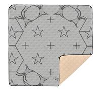 Tapis de jeu pliable en forme d'étoile pour bébé, non toxique, pour bébés, enfants, tout-petits, nourrissons, 127 x 127 cm