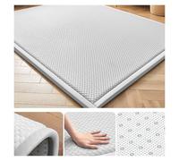 Tapis de jeu pliable haute densité ultra doux pour salle de sport à domicile et ramper - Design rafraîchissant à 3 couches - Fond granulaire antidérapant - Multi-usage (gris, 150 x 200 cm)