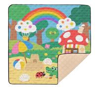 Tapis de jeu pliable pour bébé Safari Carnival - Imperméable - Pour bébés et tout-petits - 127 x 127 cm