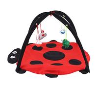 Tapis de Jeu Pliable pour Chat, Tente, Lit Doux et Robuste pour Animaux de Compagnie avec Balles Suspendues pour Un Plaisir sans Fin, Parfait pour Les Propriétaires de Chats - Grands Chats