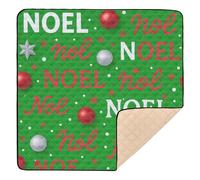 Tapis de jeu pliable pour intérieur et extérieur - Motif de Noël - Résistant à l'eau - Pour bébé et nourrisson - 127 x 127 cm