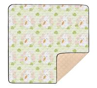 Tapis de jeu pliable pour intérieur et extérieur - Motif fleur de lapin - Imperméable - Rembourré - 127 x 127 cm
