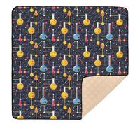 Tapis de jeu pliable pour l'intérieur et l'extérieur - Non toxique - Bouteille de chimie - Noir - 127 x 127 cm