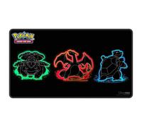 Tapis de jeu Pokémon Foil Neon Kanto - Florizarre, Dracaufeu et Tortank - Ult...
