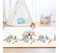 Tapis de Jeu pour Bébé 180 x150 x 1cm - Tapis de Sol XXL en Mousse Epais Pliable Reversible - 2 Design DIFFERENTS -
