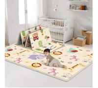 Tapis de Jeu pour Bébé 180x100cm Épais et Pliable JZSH - Imperméable Double Face
