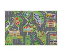 Tapis de jeu pour bébé 19,7x31,5 pouces Tapis d'éveil antidérapant Tapis de route en polyester vibrant Tapis rectangulaire lavable pour enfants pour chambre à coucher Salon Tapis d'éveil
