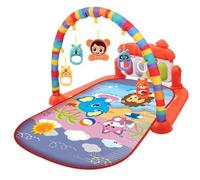 Tapis de jeu pour bébé, 76 x 56 cm, motif dessin animé, tapis de jeu pour bébé avec musique, pendentifs lumineux et hochet, centre d'activités, jouet d'apprentissage musical pour nouveau-nés 0 et
