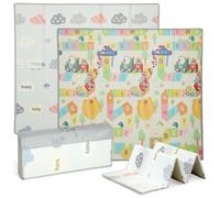 Tapis de jeu pour bébé - AIYAPLAY - pliable et réversible - en mousse épais - XPE - 200 x 180 x 1,5 cm - multicolore
