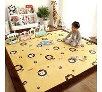 Tapis de Jeu pour Bébé, Enfant Tapis Pliable d'Éveil et de Jeux pour Bébé Tapis 2,5cm Épaissie, Tapis Rampant Extra Large, Tapis Pliant Antidérapant pour Nourrissons, Tout-petits, Jaune, 100x200 cm