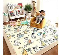 Tapis de Jeu pour Bébé, Enfant Tapis Pliable d'Éveil et de Jeux pour Bébé Tapis 2,5cm Épaissie, Tapis Rampant Extra Large, Tapis Pliant Antidérapant pour Nourrissons, Tout-petits, Beige, 200x200 cm