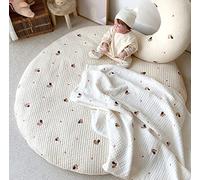 Tapis de Jeu pour Bébé,Enfants Tapis d'éveil pour Bébé en Coton Tapis de Gymnastique pour Aactivités Tapis de Sol pour Chambre d'enfants Décoratif (Écureuil)