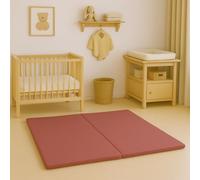 Tapis de Jeu pour Bébé Pliable Réversible Imperméable - 160x100x3 cm - Tapis D'éveil Pour Enfant Bebe - Tapis De Sol - Tapis De Motricité - Cadeau pour Bébé (Marsala)