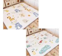 Tapis De Jeu Pour BéBé Pour Le Sol,Mousse L'éVeil,Tapis Sol Pliable,RéVersible,ImperméAble Et Portable,Avec Lettres Chiffres,AntidéRapant,IdéAl Temps Sur Ventre La Chambre D'Enfant(150*180*2cm,F)