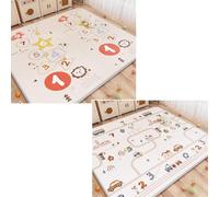 Tapis De Jeu Pour BéBé Pour Le Sol,Mousse L'éVeil,Tapis Sol Pliable,RéVersible,ImperméAble Et Portable,Avec Lettres Chiffres,AntidéRapant,IdéAl Temps Sur Ventre La Chambre D'Enfant(150*180*1.5cm,I)