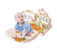 Tapis de jeu pour bébé - Tapis sensoriel musical avec jouets colorés, zone de rampement rembourrée et douce, stimulation de l'apprentissage précoce, engagement lumineux et sonore, configuration de réc