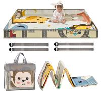 VEVOR Tapis de Jeu pour Bébé, 1,4x1,8 m, Tapis d'Éveil pour Enfants Antidérapant Mousse Monobloc, Tapis de Sol Réversible Pliable, Tapis d'Activité Imperméable avec Sac, pour Tout-Petits, Nourrissons
