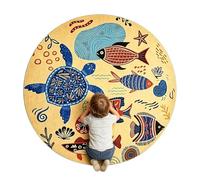 Tapis De Jeu pour,Carpette Douce, Portable en Velours - Tapis De Jeu Rond | pour Un Usage intérieur, Chambre Enfant, Salon, Maison, sur Le Sol, activités ludiques, étude et Lecture