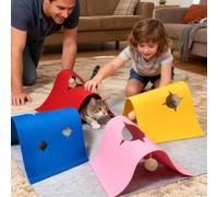 Tapis De Jeu pour Chat - 4 en 1 Carpette À Tunnel pour Animal,Tunnels d'Activité pour Animaux Domestiques - pour Intérieur Extérieur Réduction De L'Ennui Exercice Voyage Chambre Salon