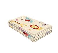 Tapis de Jeu pour Enfant Bebe 180x100cm Tapis de Sol en Mousse Epais Pliable Reversible - Tapis d'éveil pour Bébé - Tapis de Motricité Pliable Lavable Réversible Motif Animal