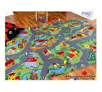 Tapis de jeu pour enfant Little village - Snapstyle - 133x133 cm - Polyamide - Intérieur