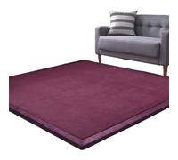 Tapis de Jeu pour Enfant, Tapis d'éveil Bébé Épais 3cm Tapis Rampant pour Bébé, Tapis Velours Corail Antidérapant, Tapis pour la Chambre Bebe, Tapis de Yoga Tatami, Tapis de Sol Rouge 90 x 180 cm