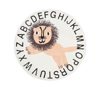Tapis de Jeu pour Enfants Fait à la Main avec L'alphabet ABC, Doux, Moelleux, 100% Coton, Antidérapant, Décoration de Sol Idéale pour L'intérieur avec des Animaux de Dessin (#1)