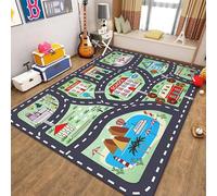 Tapis de Jeu pour Enfants, Idéal pour Les Jeux éducatifs sur la Circulation routière et la Vie Urbaine, Tapis de Jeu interactif avec Voitures et Routes
