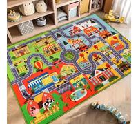 Tapis de jeu pour enfants, tapis de jeu pour voiture, tapis de jeu extra antidérapant, tapis de route de la circulation pour enfants, tapis de voiture éducatif pour salle de jeux, garçons, chambre à