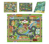 Tapis de jeu pour enfants - Voitures jouets - Tapis de jeu pour chambre d'enfant - Tapis de jeu pour chambre d'enfant - Tapis de piste de voiture pour tout-petit (style B 40 x 60 cm)