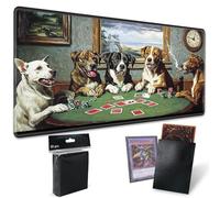 Tapis de jeu pour Magic : The Gathering MTG avec 50 pochettes pour cartes, tapis TCG de 61 x 35,6 cm avec bord cousu pour jeu de société Commander Deck Duskmourn