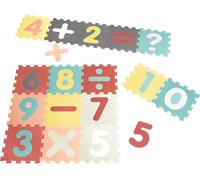 Tapis de jeu puzzle en mousse 16 chiffres et signes de calcul