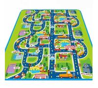 Tapis de Jeu Rectangle Géant Circuit Voiture de Course - Marque - Modèle - Vert - Bébé