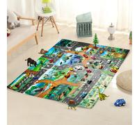 Tapis De Jeu Route Du Monde Des Dinosaures 100x130cm, Tapis De Jeu, Puzzle, Décoration De Salle, Pour Pépinière, Livraison Directe