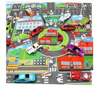 Tapis de Jeu Route Ville pour Enfant, Tapis de Circulation Éducatif, Décor de Sol pour Voitures, Cadeau pour Anniversaires, Intérieur