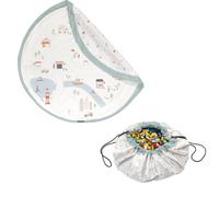Tapis de jeu & sac à jouets-citymap bleu et multicouleur TU