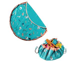 Tapis De Jeu & Sac À Jouets- Outdoor - Play Bleu & Multicolour TU