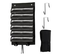 Tapis de jeu - Sac de rangement pour tube | avec 2 crochets | Support d'accessoires de jeu | Sac de rangement avec fentes transparentes pour réunions de famille, fête d'anniversaire, aire de jeux
