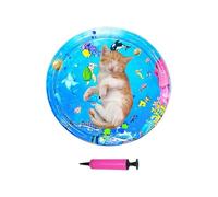 Tapis de jeu sensoriel à eau pour chat - Lit à eau pour animal domestique, tapis de jeu gonflable avec pompe, lit interactif pour animaux de compagnie pour chiot, tout-petit, canapé, balcon
