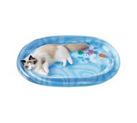 Tapis de jeu sensoriel à eau pour chat | Tapis de jeu sensoriel à l'eau pour chat, matelas imperméable résistant aux taches, fournitures de refroidissement pour animaux de petite et moyenne taille