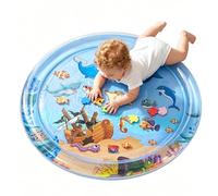 Tapis de Jeu Sensoriel Aquatique - Coussin Gonflable Étanche à Motif Poisson,Tapis d'eau Gonflable pour,pour Activités de Chasse et de Tapotement, Chiens, Chiots, Animaux, Intérieur, Salon
