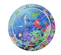 Tapis de jeu sensoriel sensoriel gonflable, 100 x 100 cm, pour animal de compagnie et bébé, avec thème de dessin animé, tapis de jeu d'eau amusant pour sensoriel