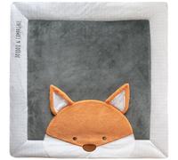 Doudou et Compagnie - Tapis d'Eveil Bébé - Tapis de Jeu Renard Gris - 100 x 100 cm - Pour Bébé 0-6 Mois - Tapis Rembourré Confort Adapté au Parc - Idée Cadeau De Naissance - Carré - Tapidou - DC3716