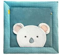 Doudou et Compagnie Tapis d'éveil bébé Yoca Le Koala Bleu 100x100 cm rembourré – 0-6 mois