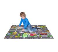 Tapis de Jeu - Tapis de Jeu de 80 cm | Carte de trafic FloorPlay Tapis de Sol pour à Motifs clairs pour Salon, Chambre à Coucher, Chambre d'enfant, Salle de Jeux pour Que Les puissent
