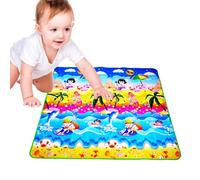 Tapis de jeu - Tapis de jeu pliable pour bébés, de pliable pour bébé, grand tapis de d'activité imperméable pour nourrissons, temps de et sur le ventre, tapis en mousse pour bébé de 7